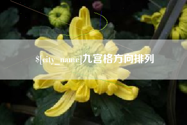 阿拉善盟九宫格方向排列