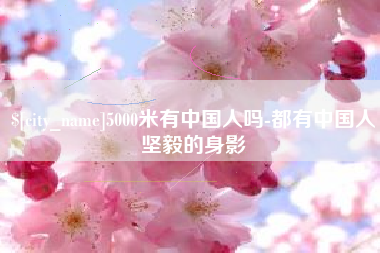 阿拉善盟5000米有中国人吗-都有中国人坚毅的身影