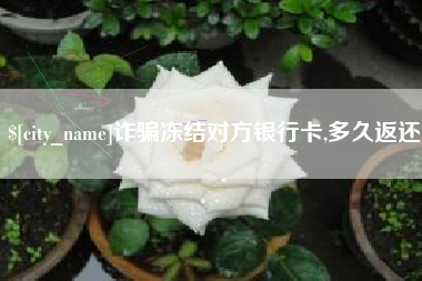 阿拉善盟诈骗冻结对方银行卡,多久返还