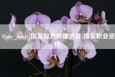 阿拉善盟国家应急救援员证(国家职业资格)