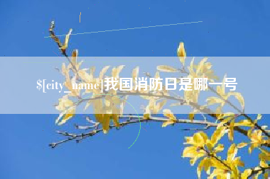 阿拉善盟我国消防日是哪一号