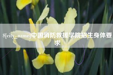 阿拉善盟中国消防救援学院招生身体要求