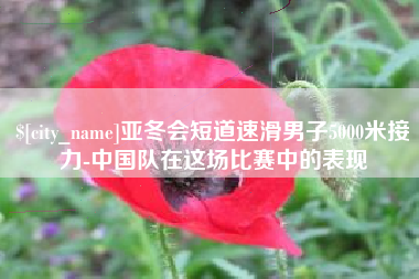 阿拉善盟亚冬会短道速滑男子5000米接力-中国队在这场比赛中的表现