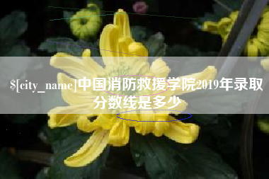 阿拉善盟中国消防救援学院2019年录取分数线是多少