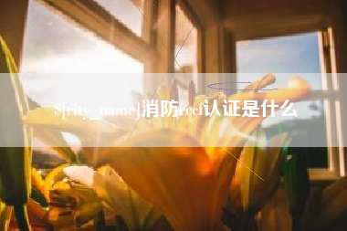 阿拉善盟消防cccf认证是什么