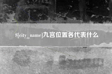 阿拉善盟九宫位置各代表什么