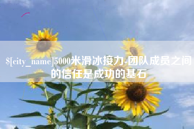 阿拉善盟5000米滑冰接力-团队成员之间的信任是成功的基石