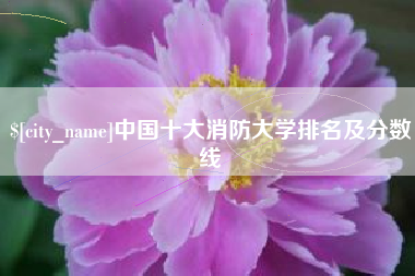 阿拉善盟中国十大消防大学排名及分数线