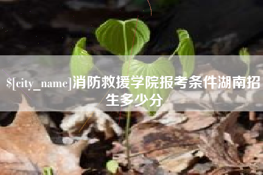 阿拉善盟消防救援学院报考条件湖南招生多少分