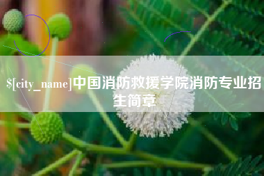 阿拉善盟中国消防救援学院消防专业招生简章