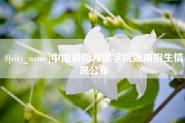 阿拉善盟中国消防救援学院湖南招生情况公布
