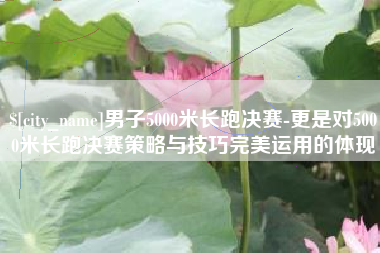 阿拉善盟男子5000米长跑决赛-更是对5000米长跑决赛策略与技巧完美运用的体现
