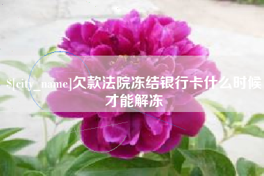 阿拉善盟欠款法院冻结银行卡什么时候才能解冻