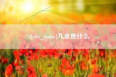 阿拉善盟九金是什么