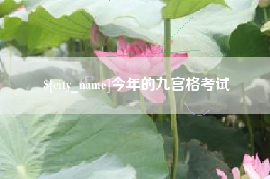 阿拉善盟今年的九宫格考试