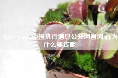 阿拉善盟中国执行信息公开网官网app为什么要钱呢