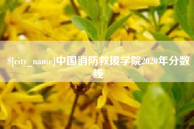 阿拉善盟中国消防救援学院2020年分数线