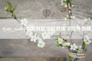 阿拉善盟中国消防学院救援学院分数线