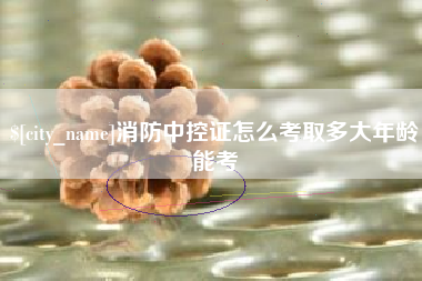 阿拉善盟消防中控证怎么考取多大年龄能考